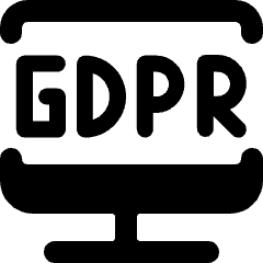 Coding Apps Website Gdpr Monitor Icon from Ultimate Bold Set
