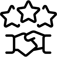 Coding Apps Website Handshake Star Icon from Ultimate Light Set