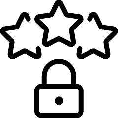 Coding Apps Website Lock Star Icon from Ultimate Light Set