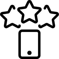 Coding Apps Website Smartphone Star Icon from Ultimate Light Set