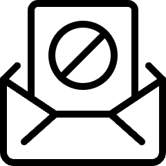 Digital Policies Anti Spam Mail Icon from Ultimate Light Set