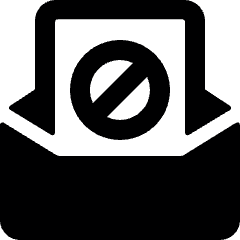 Digital Policies Anti Spam Mail Icon from Ultimate Bold Set