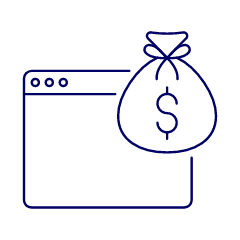 Online Income Browser Illustration from UX Line Set