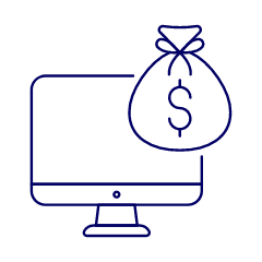 Online Income Imac Illustration from UX Line Set