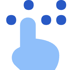 Braille Blind Icon from Flex Flat Set