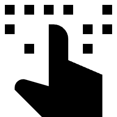 Braille Blind Icon from Sharp Solid Set