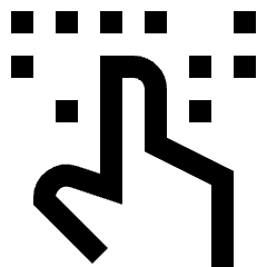 Braille Blind Icon from Sharp Line Set