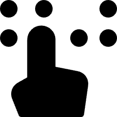 Braille Blind Icon from Micro Solid Set