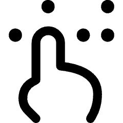 Braille Blind Icon from Flex Line Set