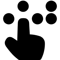 Braille Blind Icon from Plump Solid Set