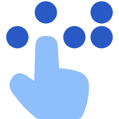 Braille Blind Icon from Plump Flat Set