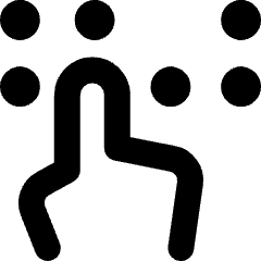 Braille Blind Icon from Micro Line Set