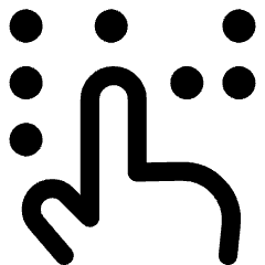 Braille Blind Icon from Core Line Set