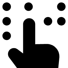 Braille Blind Icon from Core Solid Set