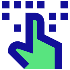 Braille Blind Icon from Sharp Pop Set