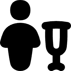 Crutch Icon from Flex Solid Set