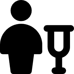 Crutch Icon from Core Solid Set