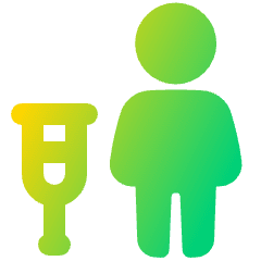 Crutch Icon from Plump Gradient Set