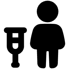 Crutch Icon from Plump Solid Set