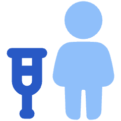 Crutch Icon from Plump Flat Set