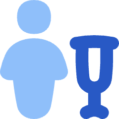 Crutch Icon from Flex Flat Set