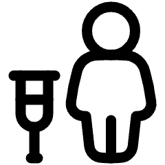 Crutch Icon from Plump Line Set