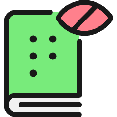 Disability Blind Read Book Icon from Ultimate Colors Set