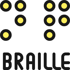 Disability Braille Icon from Ultimate Colors Set