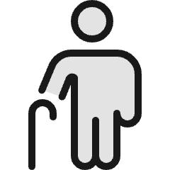 Disability Cane Icon from Ultimate Colors Set