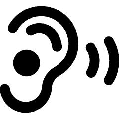 Disability Hearing Aid Icon from Ultimate Bold Set