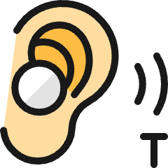 Disability Hearing Aid T Icon from Ultimate Colors Set