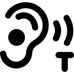 Disability Hearing Aid T Icon from Ultimate Bold Set