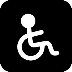 Disability Sign Square Icon from Ultimate Bold Set