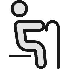 Disability Sit Cane Icon from Ultimate Colors Set