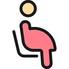 Disability Sit Pregnancy Icon from Ultimate Colors Set
