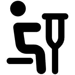 Disability Sit Walking Aid Icon from Ultimate Bold Set