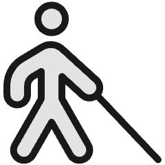 Disability Walk Blind Icon from Ultimate Colors Set