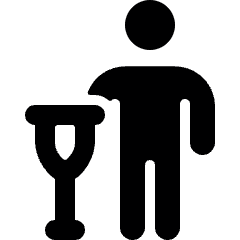 Disability Walking Aid Icon from Ultimate Bold Set