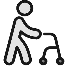 Disability Walking Help Icon from Ultimate Colors Set