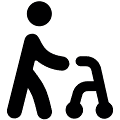 Disability Walking Help Icon from Ultimate Bold Set