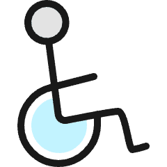 Disability Wheelchair 1 Icon from Ultimate Colors Set