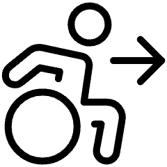 Disability Wheelchair Direction Forward Icon from Ultimate Light Set