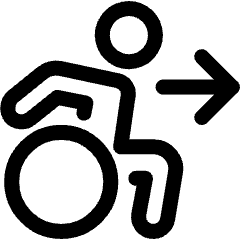 Disability Wheelchair Direction Forward Icon from Ultimate Regular Set