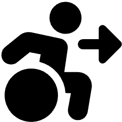 Disability Wheelchair Direction Forward Icon from Ultimate Bold Set