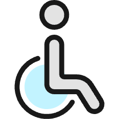 Disability Wheelchair Icon from Ultimate Colors Set