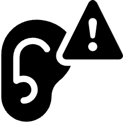 Hearing Aid Warning Icon from Ultimate Bold Set