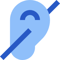 Hearing Deaf 1 Icon from Sharp Flat Set