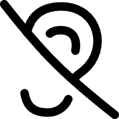 Hearing Deaf 1 Icon from Flex Line Set