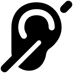 Hearing Deaf 1 Icon from Plump Solid Set