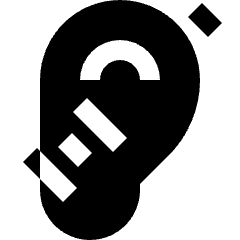 Hearing Deaf 2 Icon from Sharp Solid Set